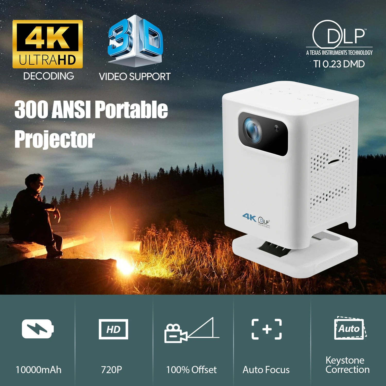 Durable DLP Outdoor Projector – Large Screen Entertainment