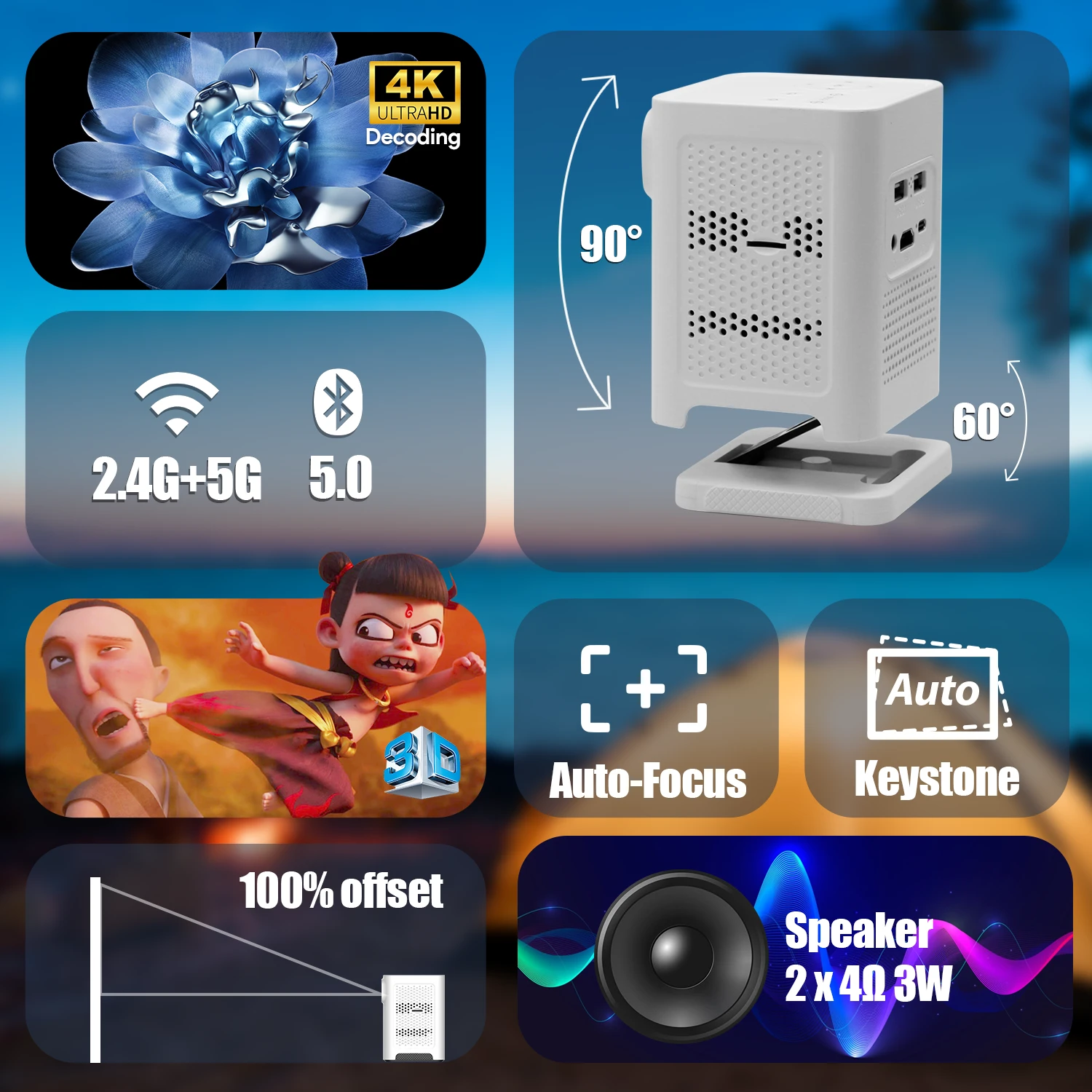 Durable DLP Outdoor Projector - Large Screen Entertainment 5